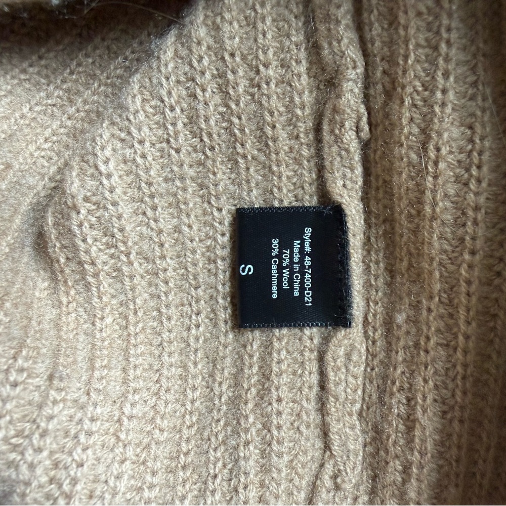 Jenni Kayne Cropped Cocoon Cardigan Sweater in Camel - Picture 9 of 9